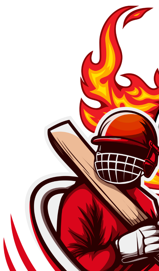Cricket player illustration